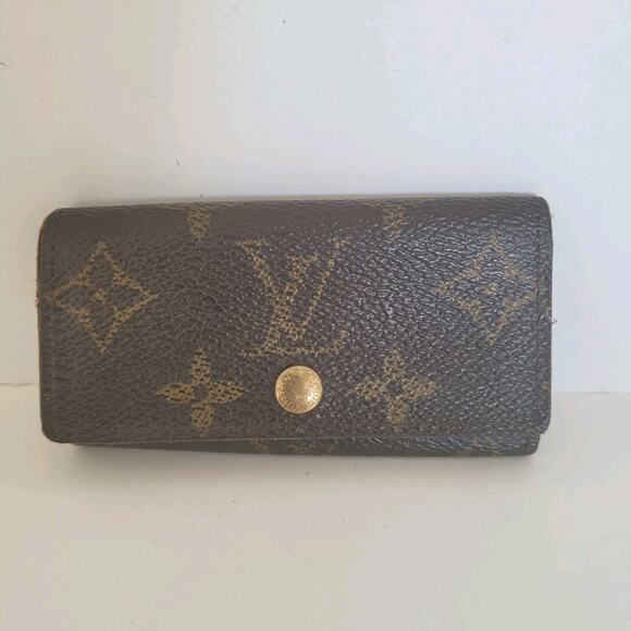 Authentic Louis Vuitton Monogram Multicles 4 Key Hooks Case Brown Small 2003 - Picture 1 of 11